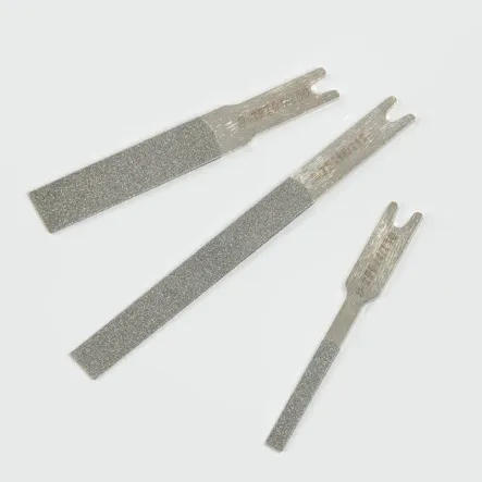 Trzy pilniki diamentowe TIP