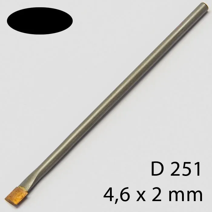 Specjalny pilnik z spieku diamentowego, owal 4,6 x 2 mm