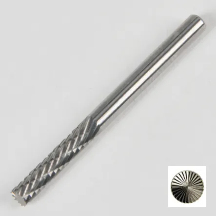 Frez obrotowy HM Ø3mm, cylinder z czołowym uzębieniem